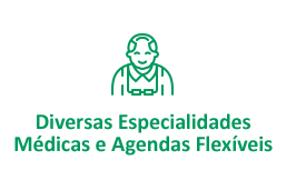 Diversas Especialidades Médicas e Agendas Flexíveis 